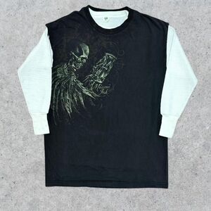 Y2K Miami Ink Grunge Skull T Cut Off T Shirt